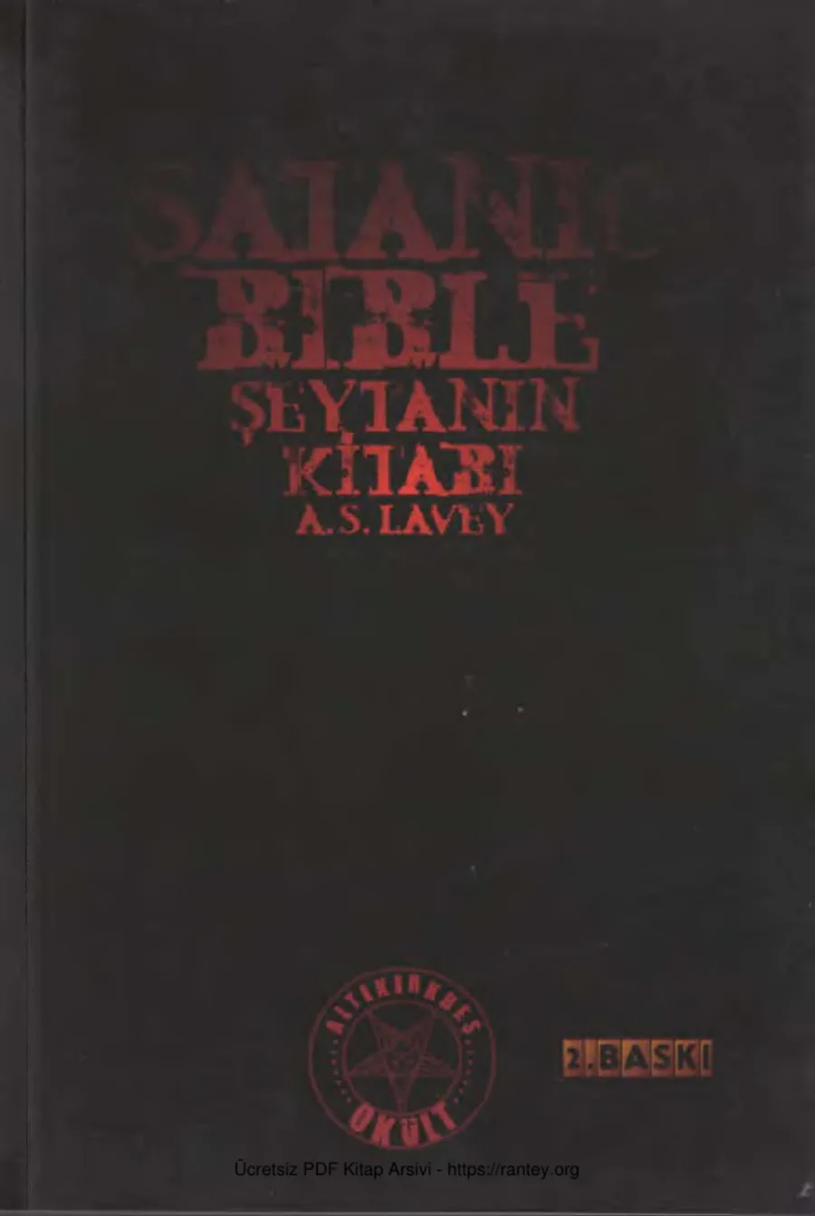 A S Lavey Satanic Bible Şeytanın Kitabı kapak görseli