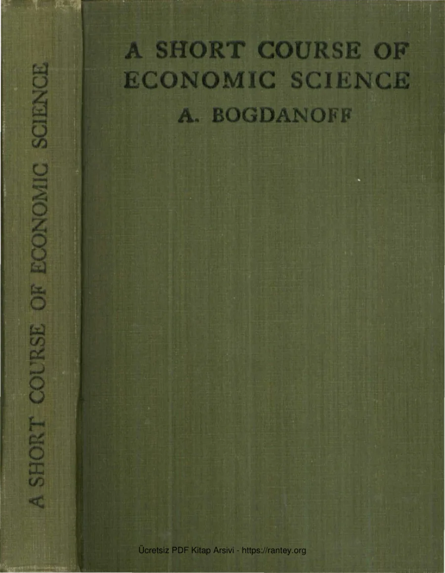 A Short Course of Economic Science kapak görseli