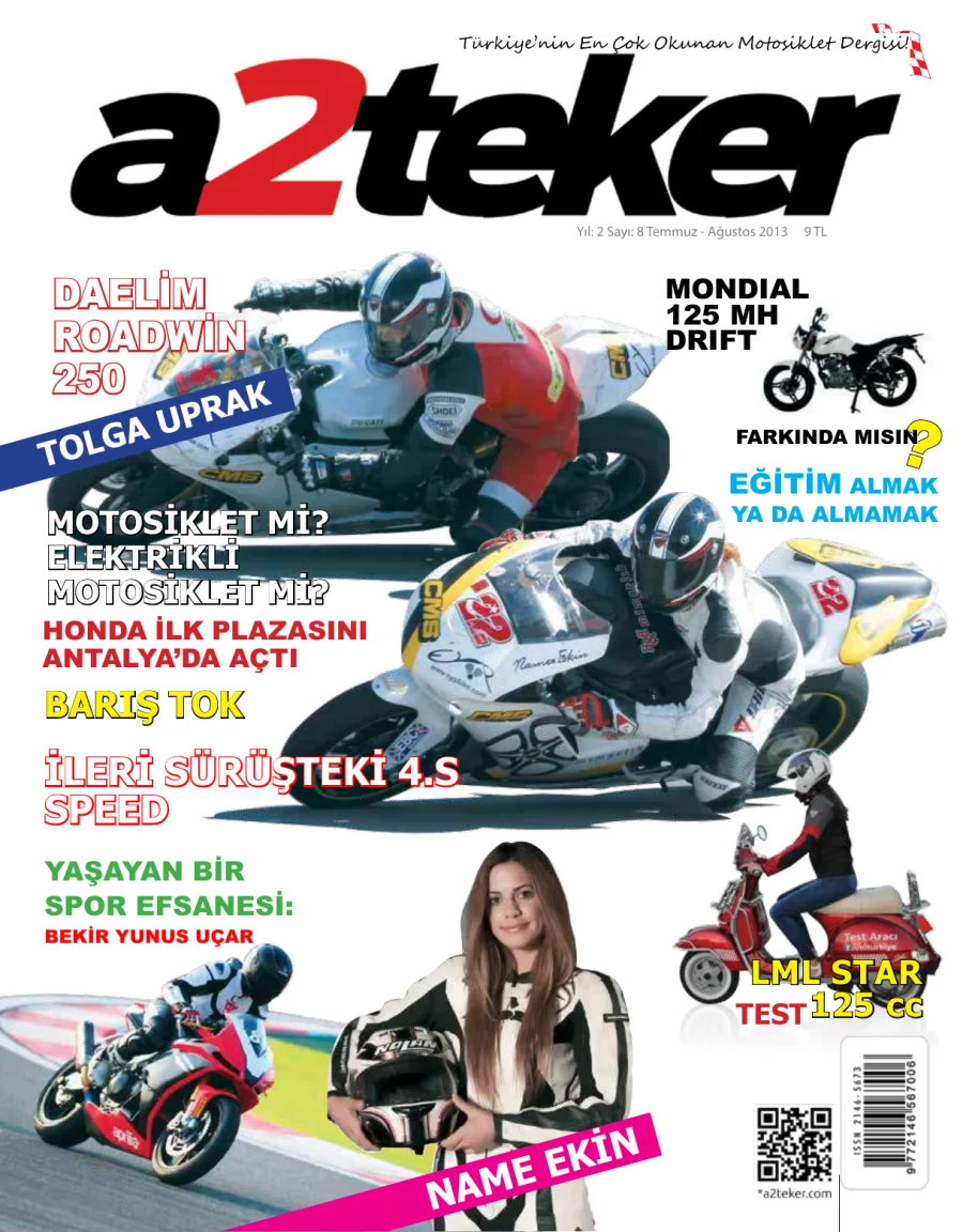 A2Teker - Temmuz-Ağustos 2013 kapak görseli