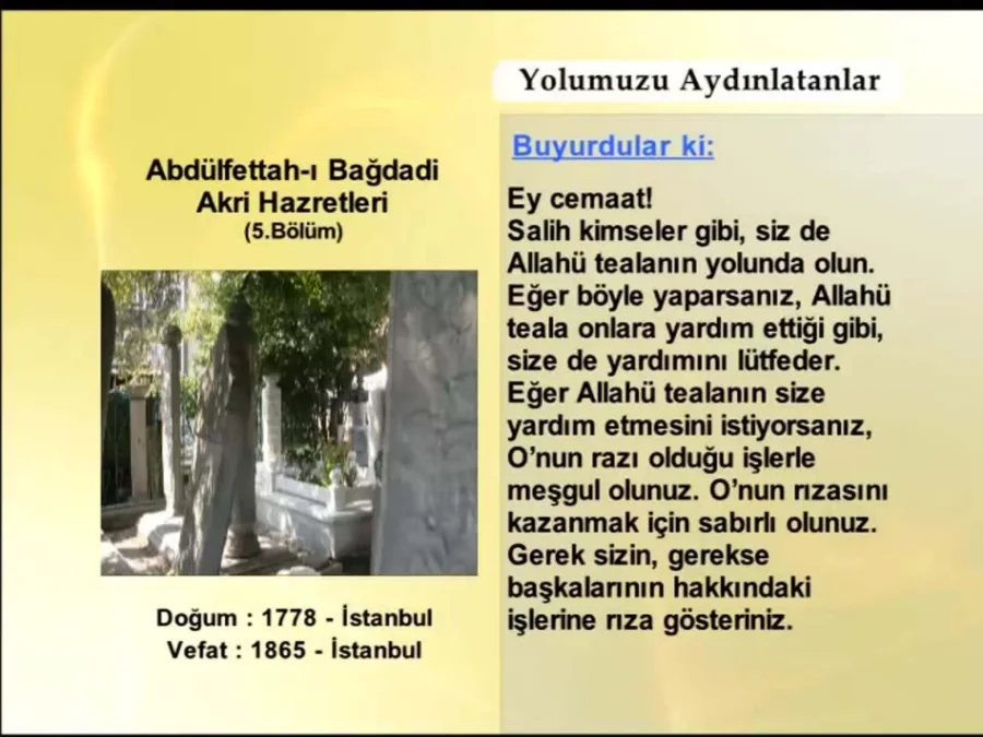 Abdülfettah Bağdadi Akri Hazretleri 5. Bölüm - Yolumuzu Aydınlatanlar kapak görseli
