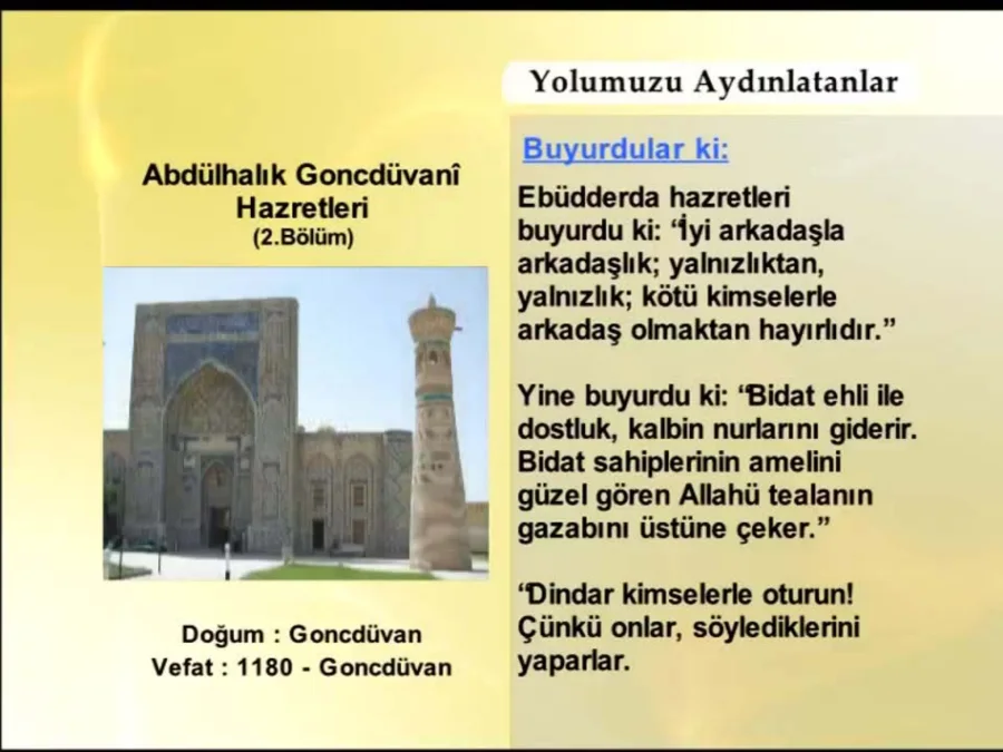 Abdülhalik Gücdüvani Hazretleri 2. Bölüm - Yolumuzu Aydınlatanlar kapak görseli