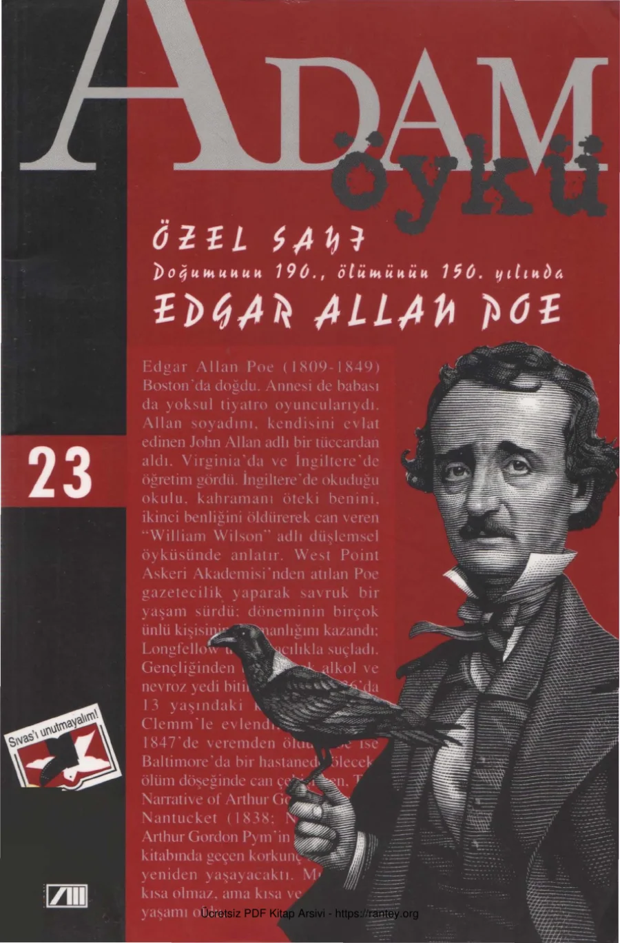 Adam Öykü Sayı 23 Temmuz Ağustos 1999 kapak görseli