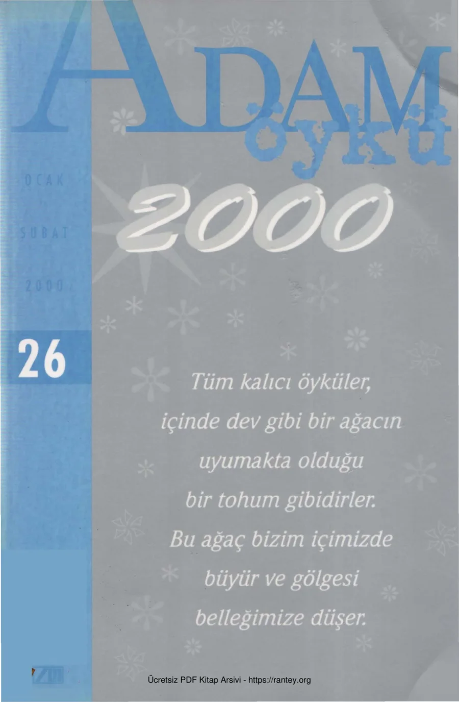 Adam Öykü Sayı 26 Ocak Şubat 2000 kapak görseli