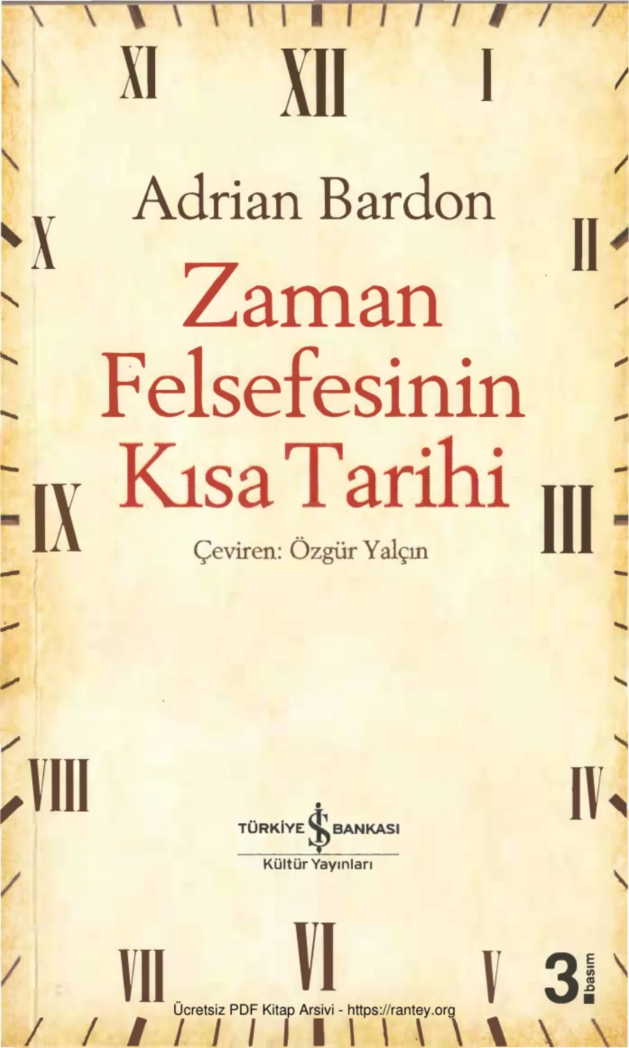 Adrian Bardon Zaman Felsefesinin Kısa Tarihi kapak görseli