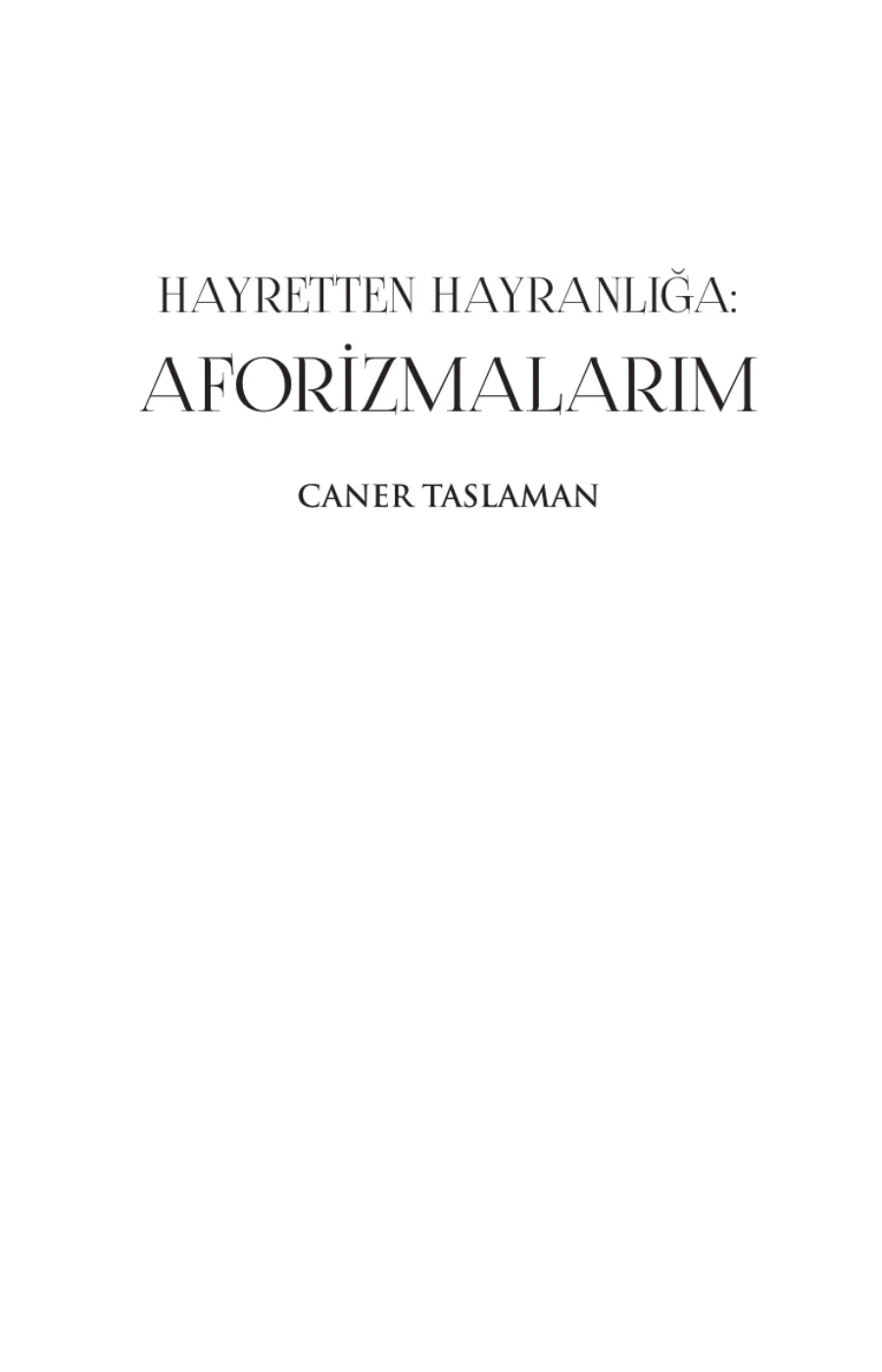 Aforizmalarım 1 kapak görseli