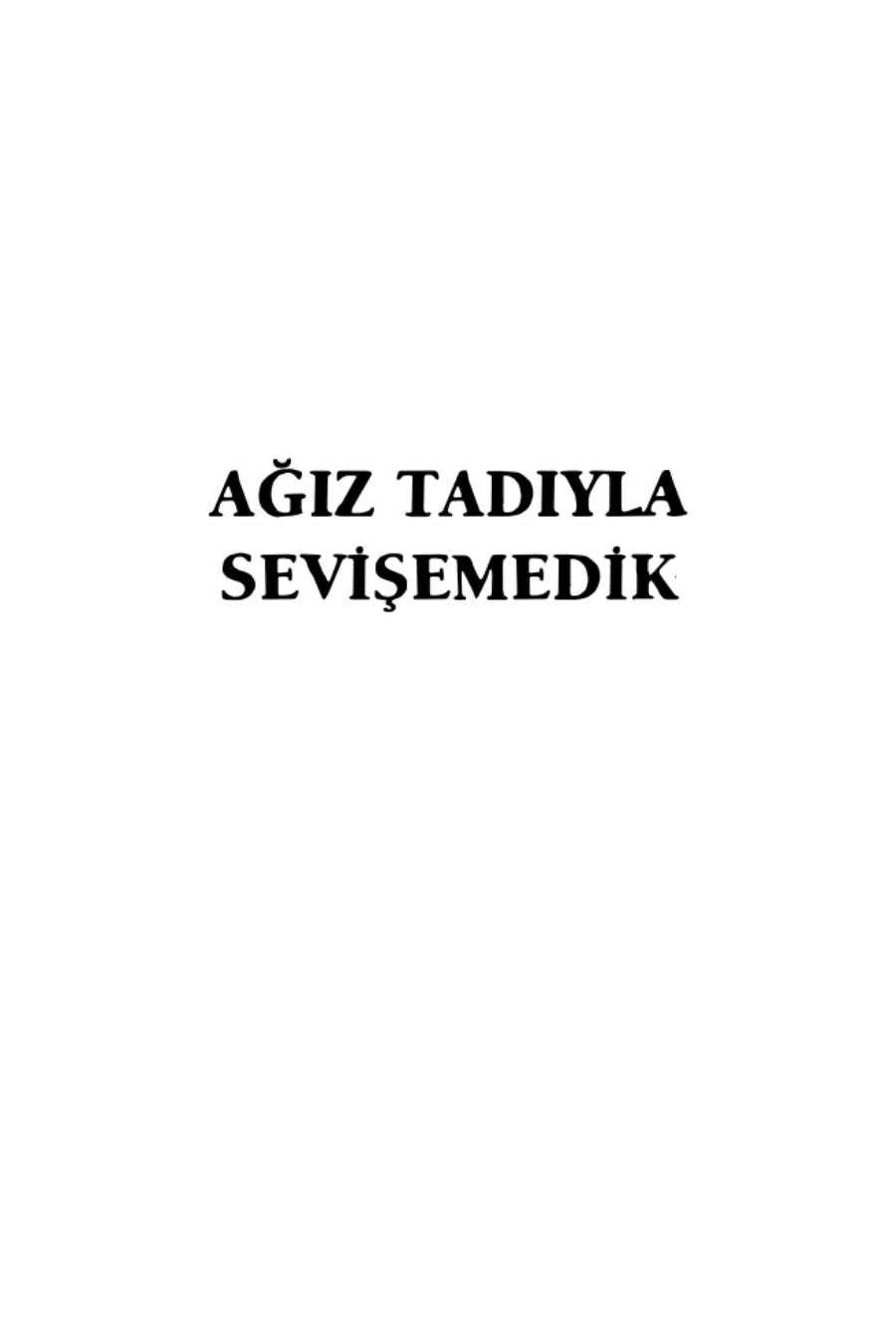 Ağız Tadıyla Sevişemedik kapak görseli