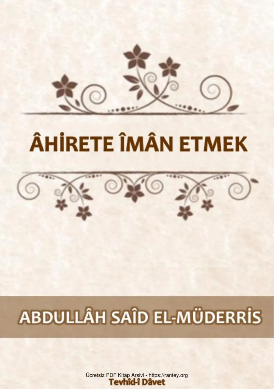 AHİRETE İMAN ETMEK Ebu Abdulmumin Tekin Mıhçı kapak görseli