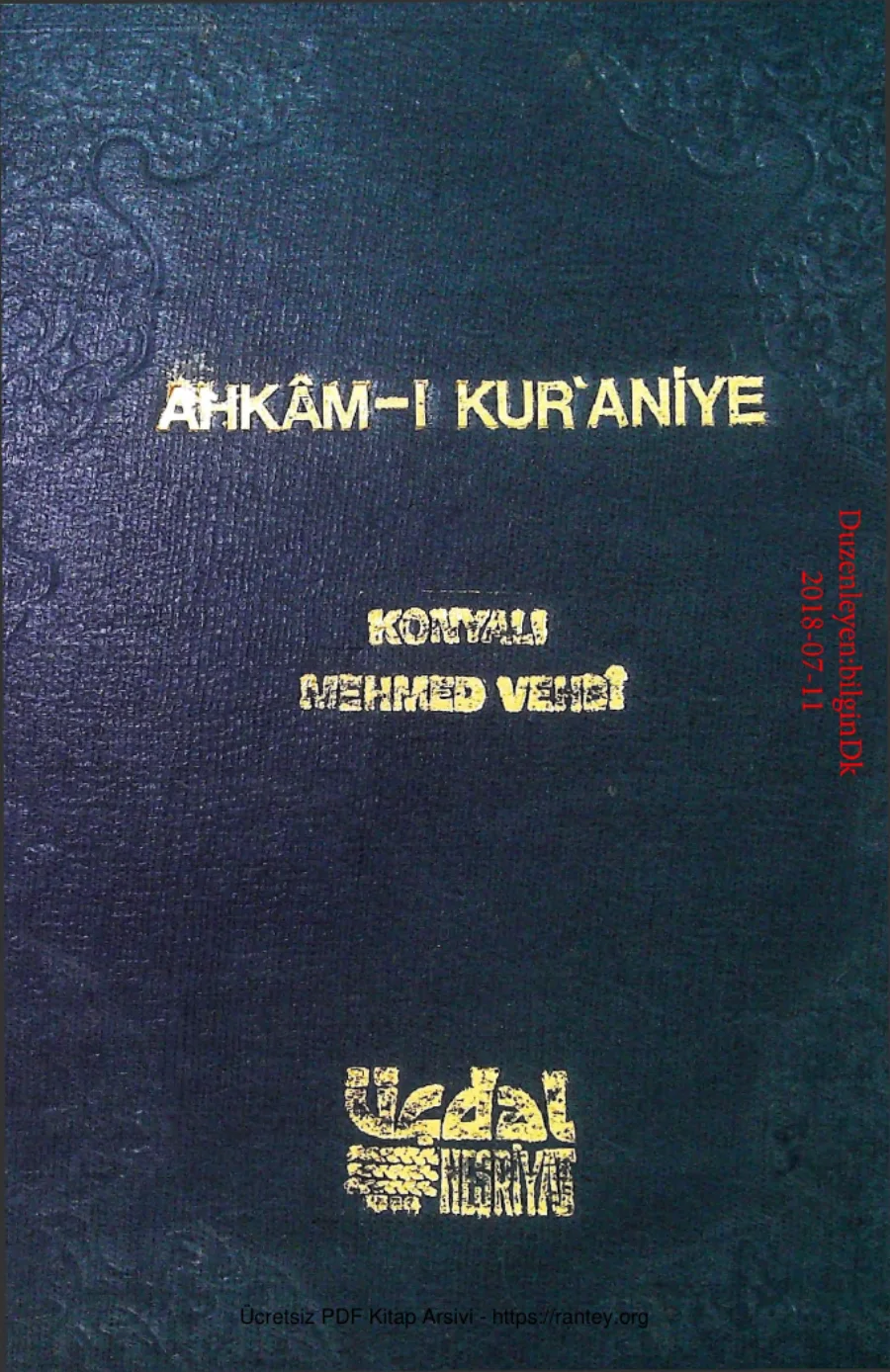 Ahkami Kuraniye kapak görseli