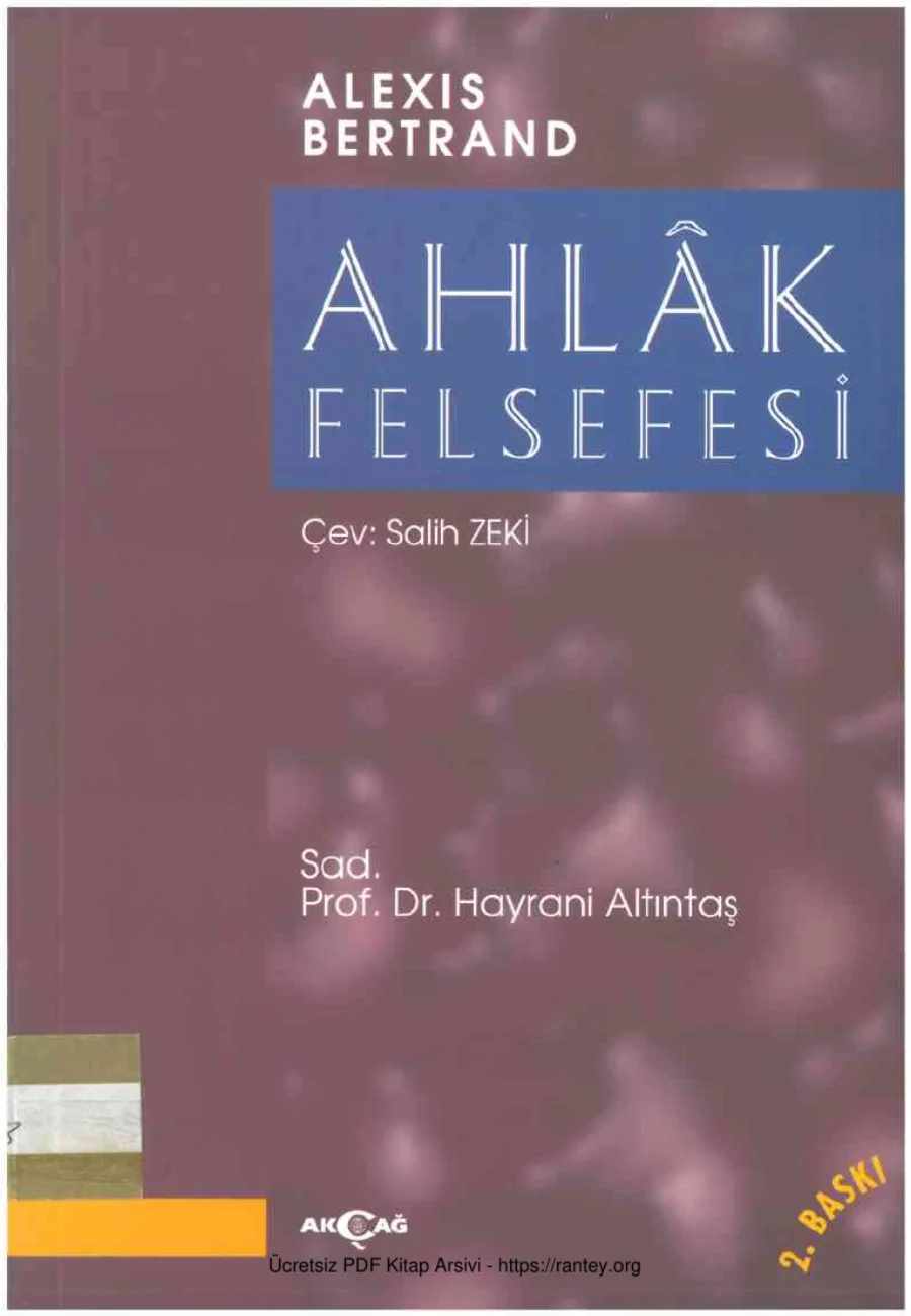 Ahlak Felsefesi kapak görseli
