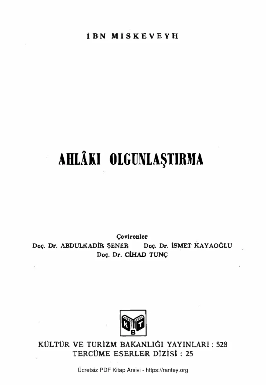 Ahlaki Olgunlaştırma kapak görseli