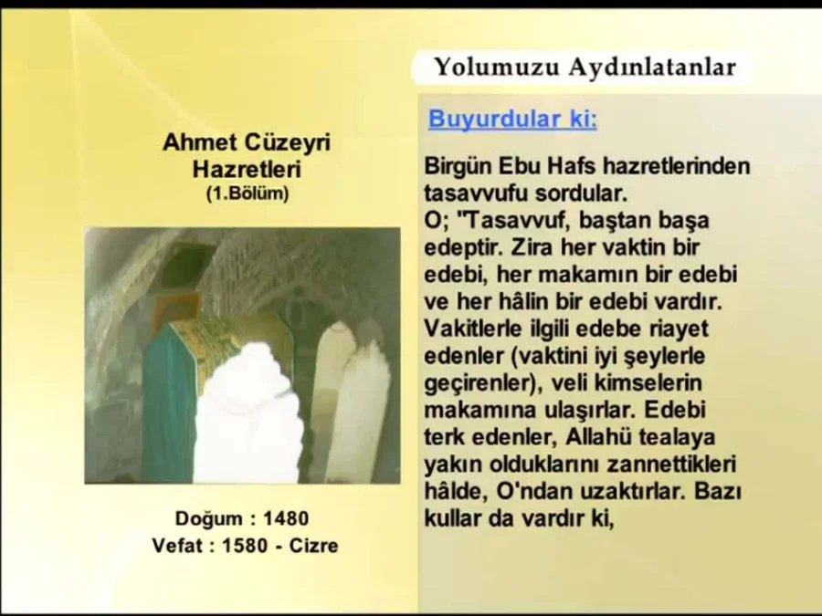 Ahmed Cüzeyri Hazretleri 1. Bölüm - Yolumuzu Aydınlatanlar kapak görseli