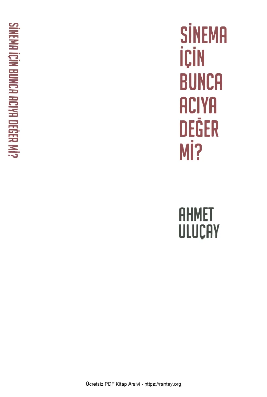 Ahmet Uluçay Sinema İçin Bunca Acıya Değer mi kapak görseli