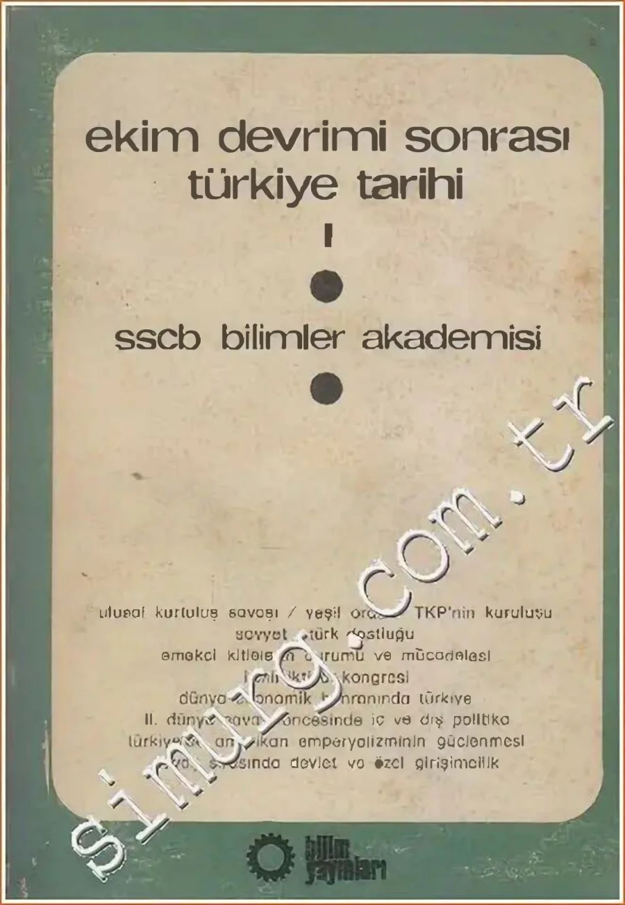 Akademisi Ekim Devrimi Sonrası Türkiye Tarihi Cilt kapak görseli