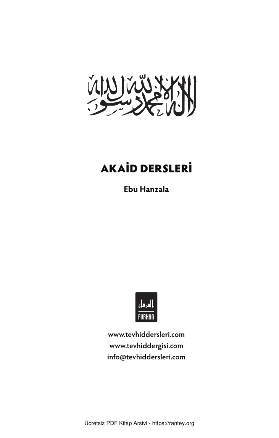 AKAİD DERSLERİ 2 Ebu Hanzala Ebu Abdulmumin Tekin Mıhçı kapak görseli