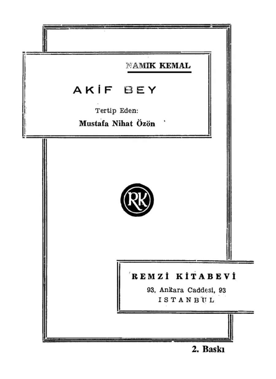 Akif Bey kapak görseli