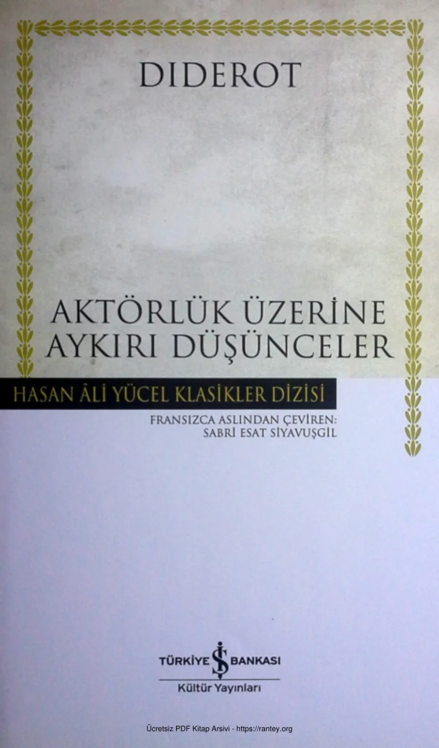 Aktörlük Üzerine Aykırı Düşünceler İş Bankası Yayınları kapak görseli