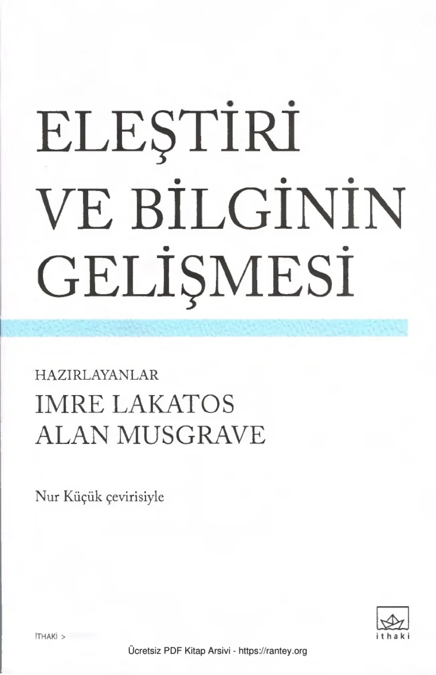 Alan Musgrave Eleştiri ve Bilginin kapak görseli