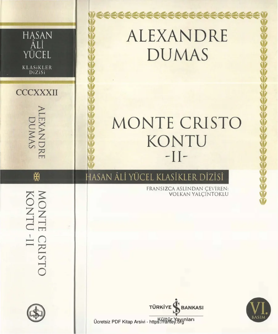 Alexandre Dumas Monte Cristo Kontu Cilt II kapak görseli
