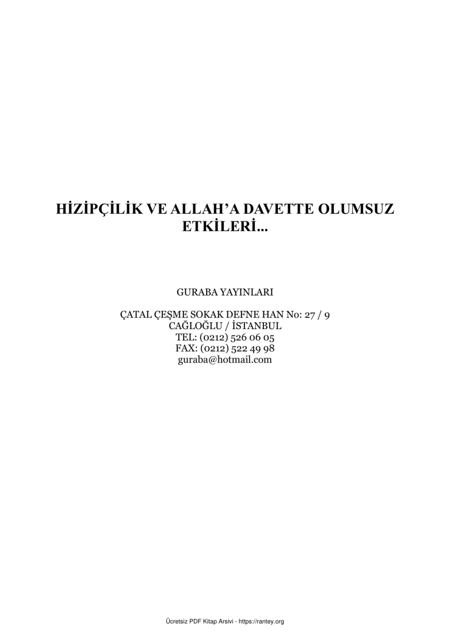 Allaha Davette Olumsuz Etkileri Ebu Abdulmumin Tekin Mıhçı kapak görseli