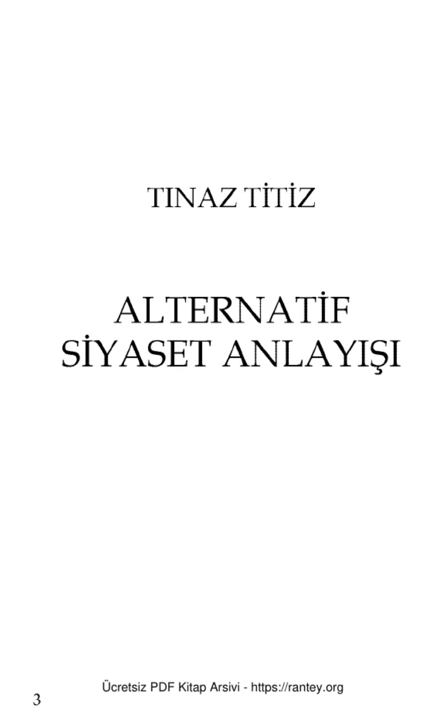 Alternatif Siyaset Anlayışı Verso Yayınları kapak görseli