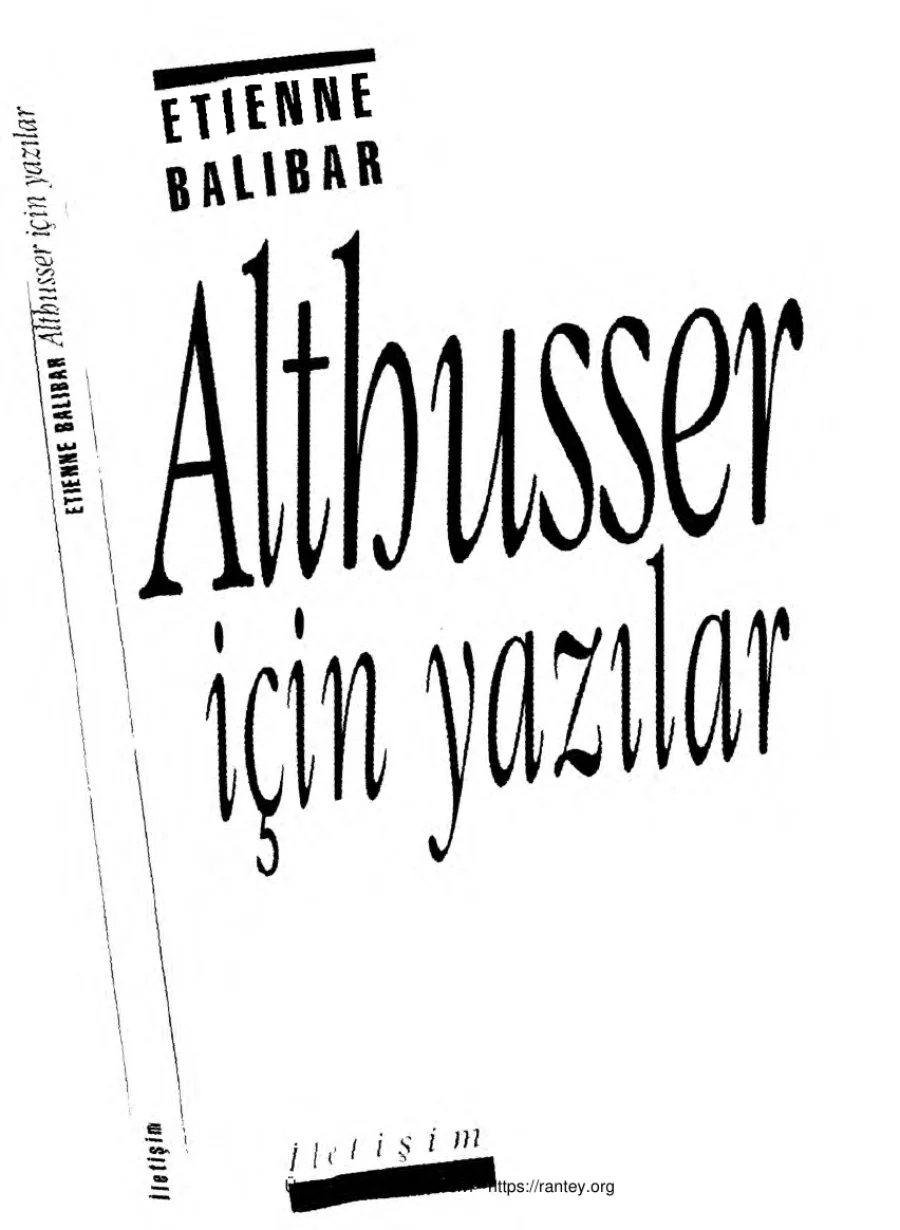 Althusser İçin Yazılar kapak görseli