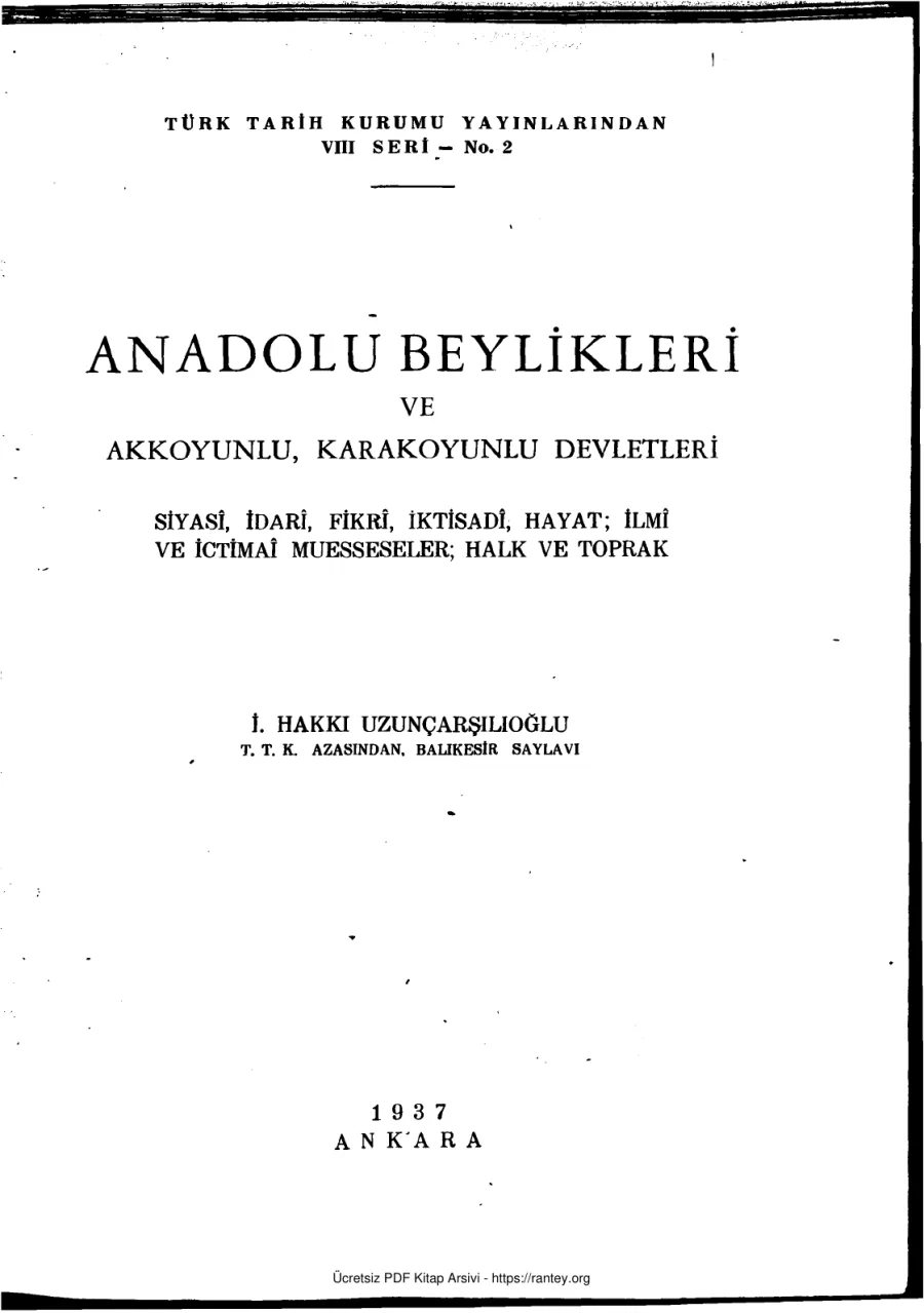 Anadolu Beylikleri kapak görseli