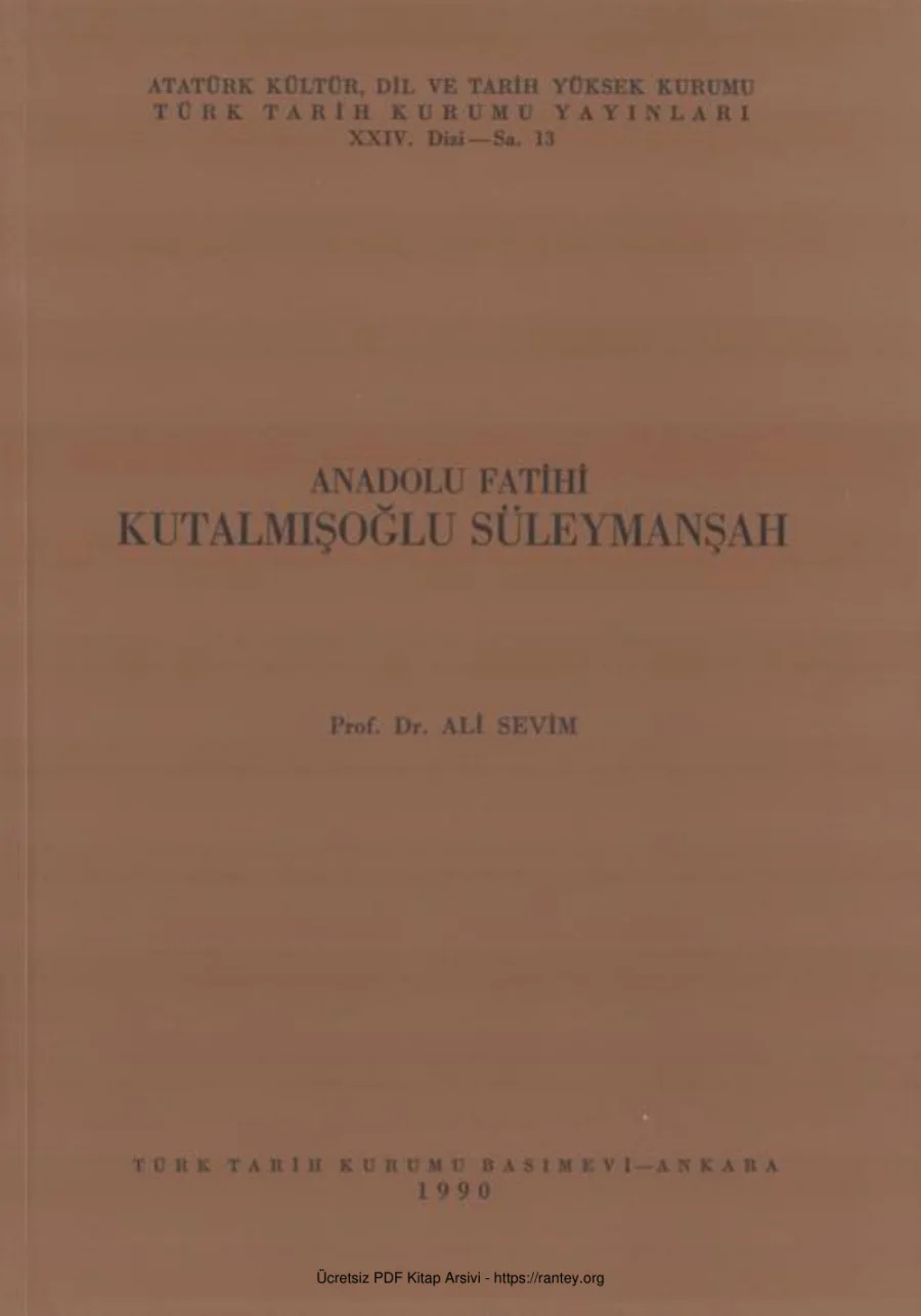 Anadolu Fatihi Kutalmışoğlu Süleymanşah kapak görseli