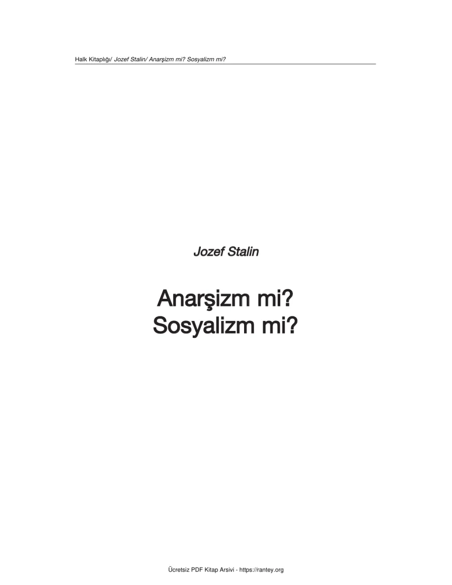 Anarşizm mi Sosyalizm mi kapak görseli