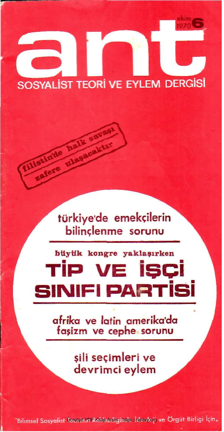 Ant Sosyalist Teori ve Eylem Dergisi Sayı 06 kapak görseli