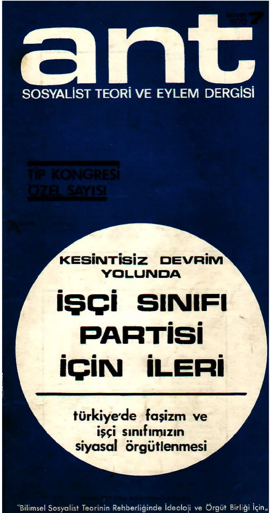 Ant Sosyalist Teori ve Eylem Dergisi Sayı 07 kapak görseli