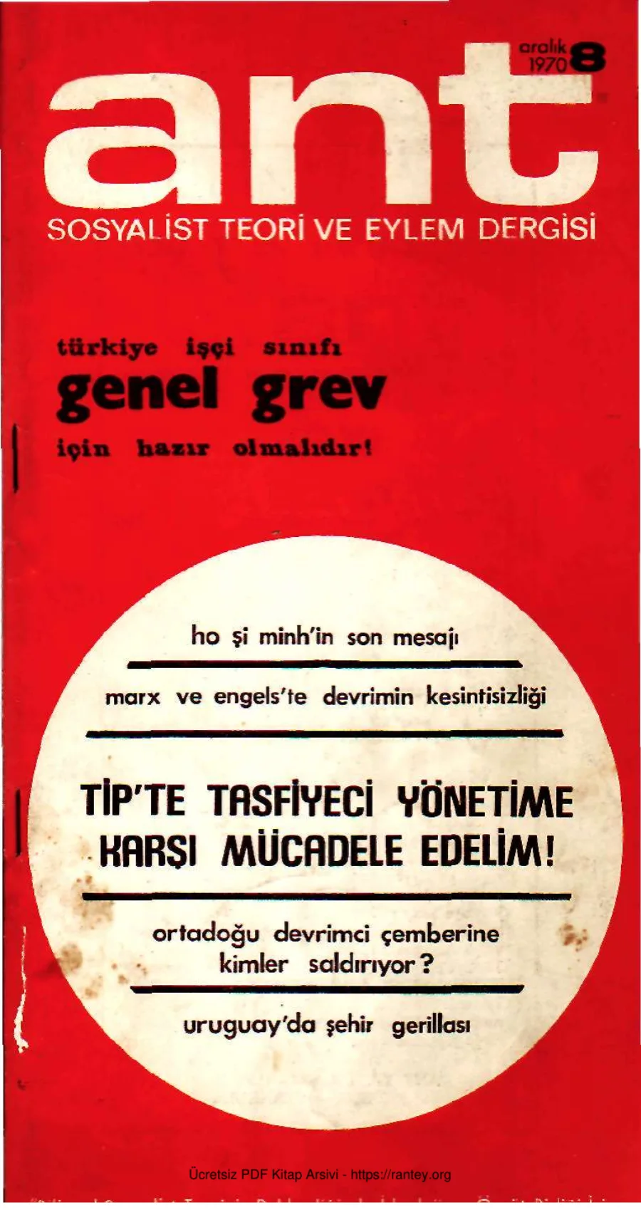 Ant Sosyalist Teori ve Eylem Dergisi Sayı 08 kapak görseli