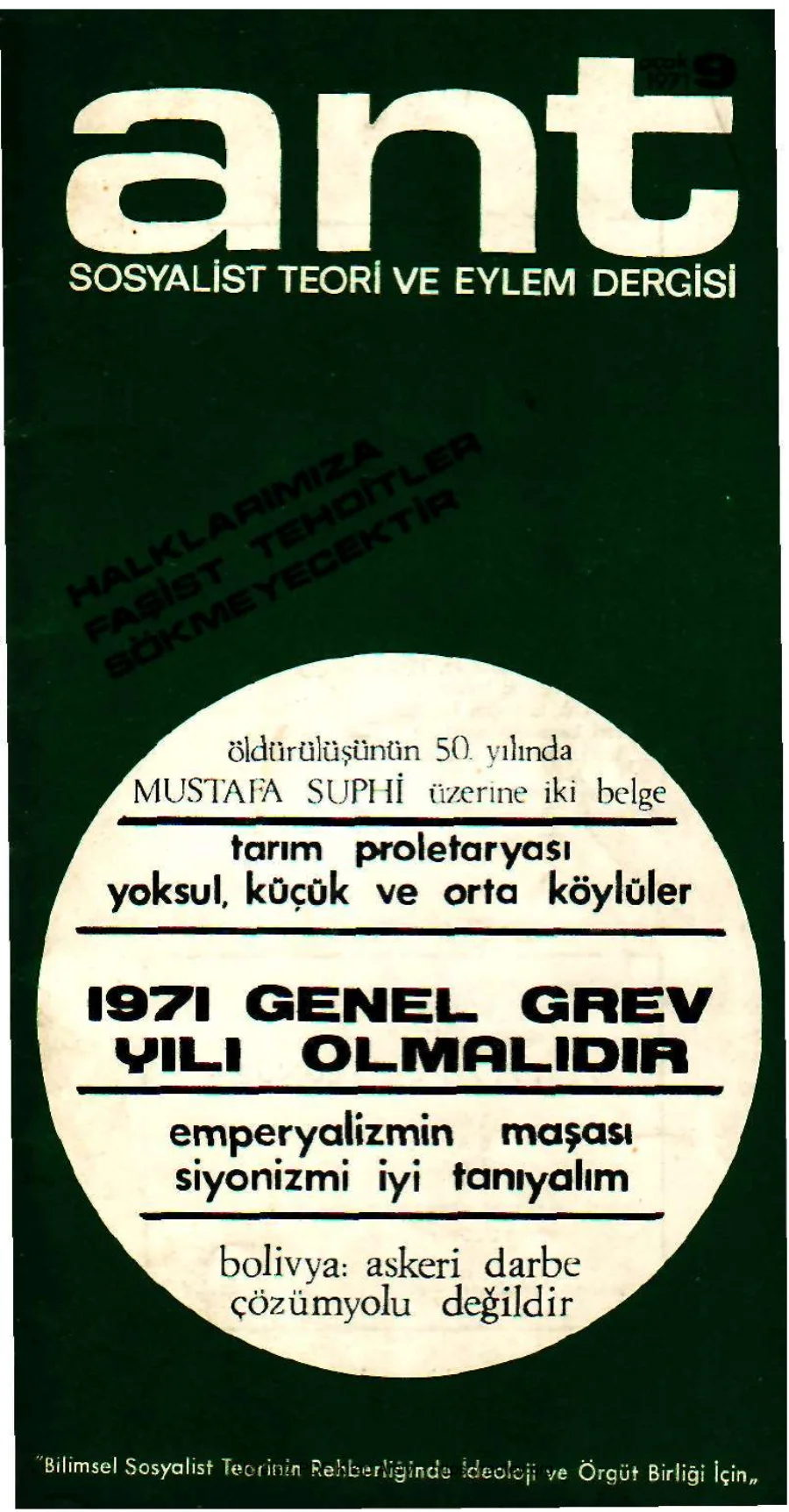 Ant Sosyalist Teori ve Eylem Dergisi Sayı 09 kapak görseli