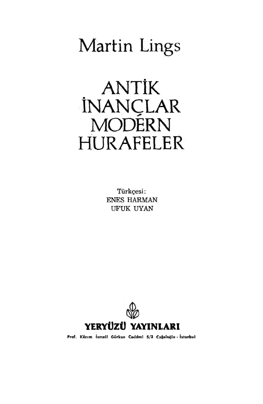 Antik İnançlar Modern Hurafeler kapak görseli