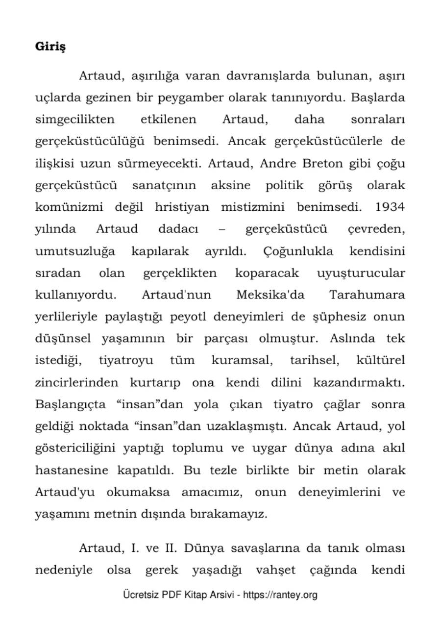 Antonin Artaud Ya da İmkansız Tiyatro kapak görseli