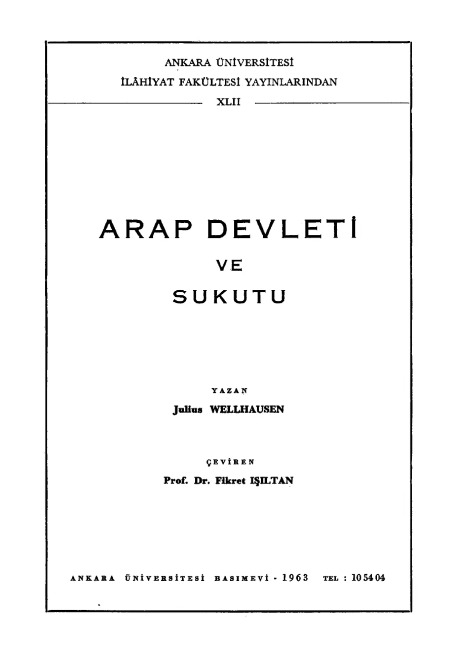 Arap Devleti ve Sukutu kitap kapağı