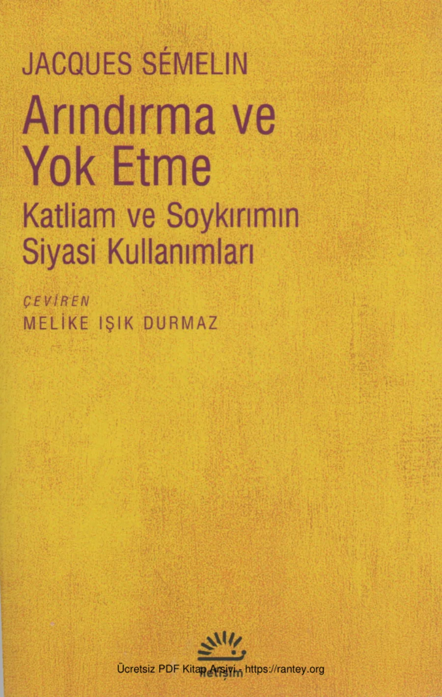 Arındırma ve Yok Etme kapak görseli