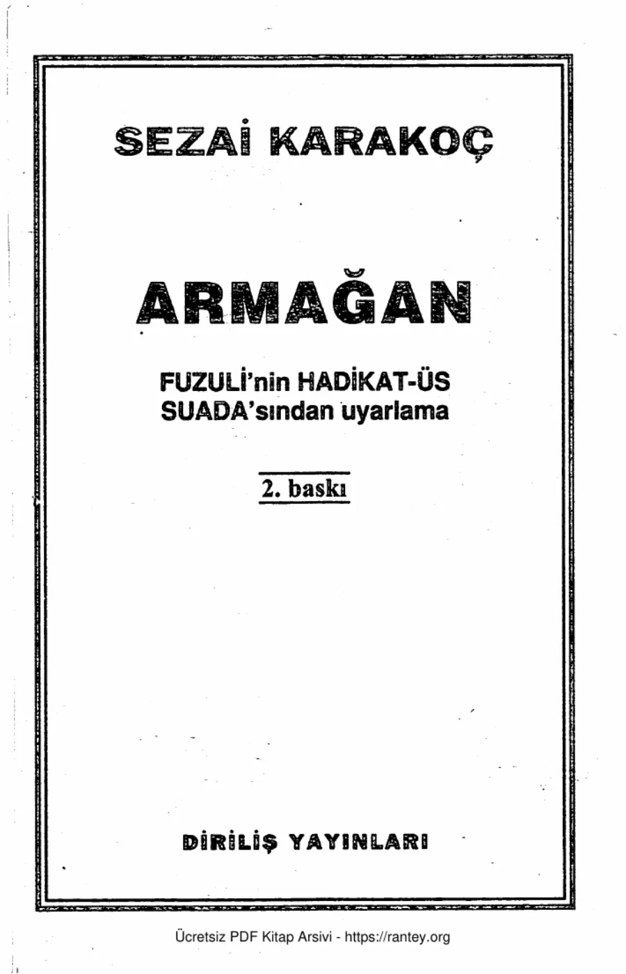 Armağan kapak görseli