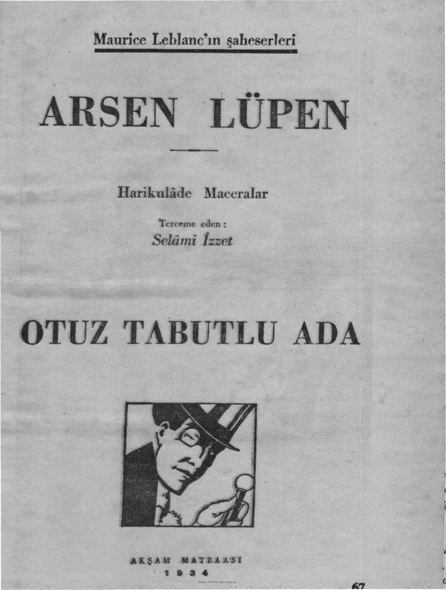 Arsen Lüpen Harikulade Maceralar Cilt 4: Otuz Tabutlu Ada kapak görseli