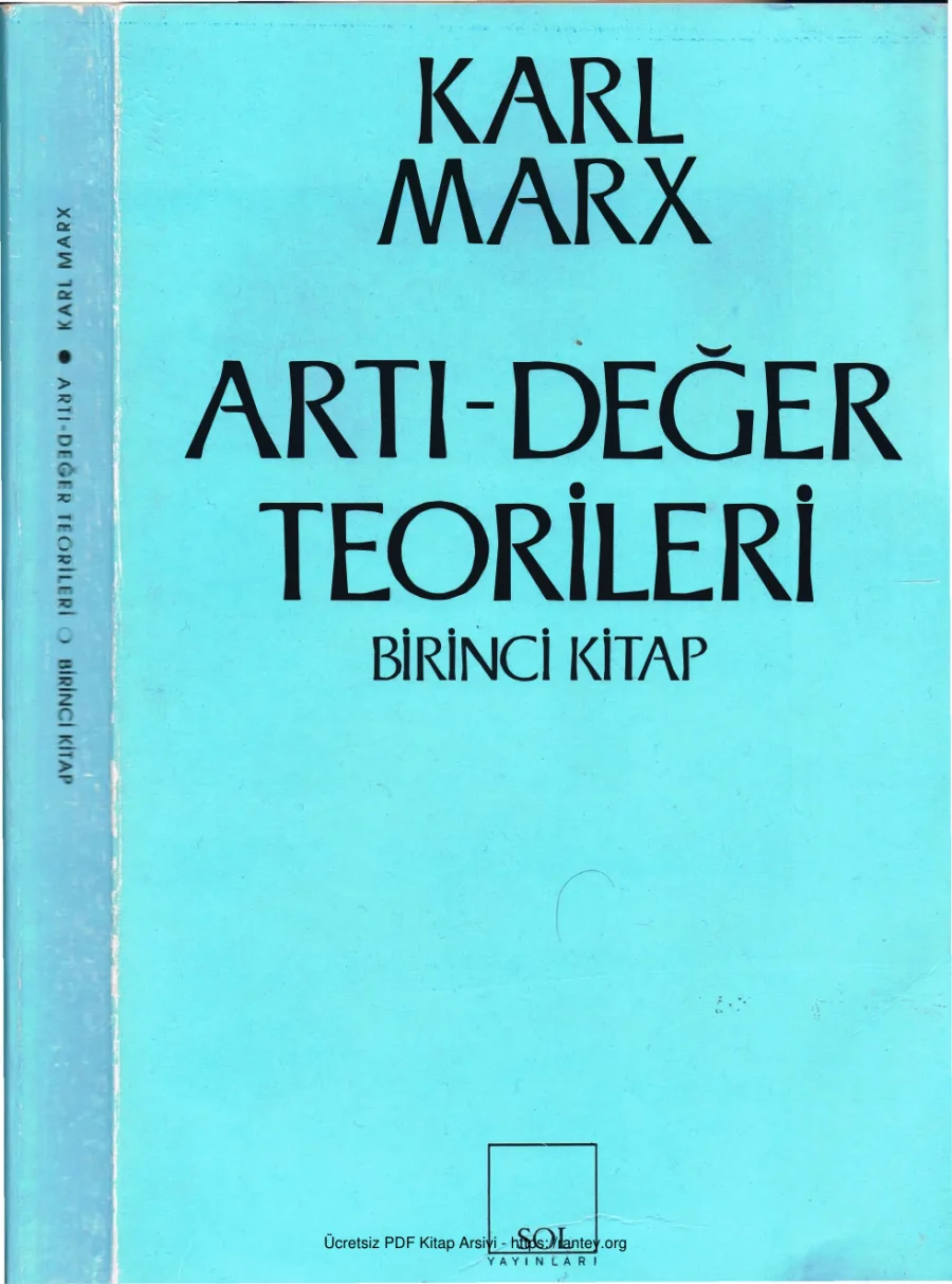 Artı Değer Teorileri Cilt 1 kapak görseli