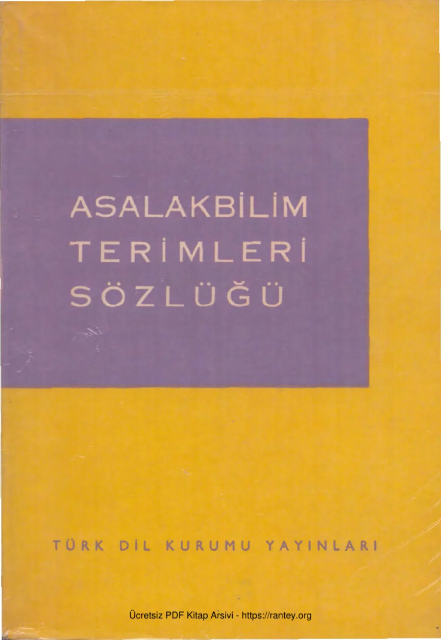 Asalakbilim Terimleri Sözlüğü TDK Yayınları kapak görseli