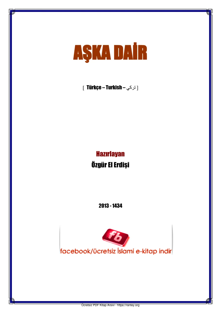 AŞKA DAİR Ebu Abdulmumin Tekin Mıhçı kapak görseli