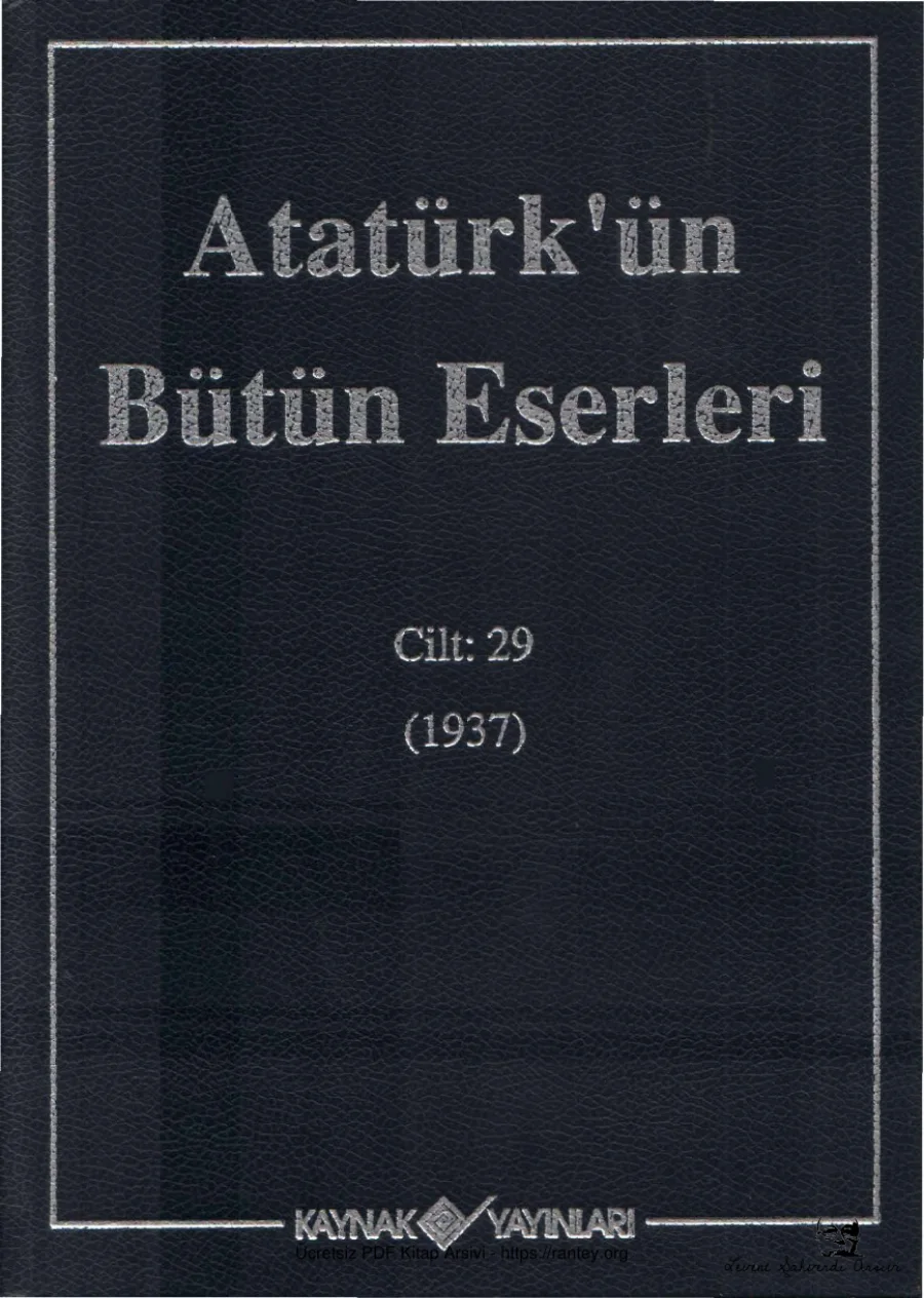 Atatürk'ün Bütün Eserleri Cilt 29: 1937 kitap kapağı