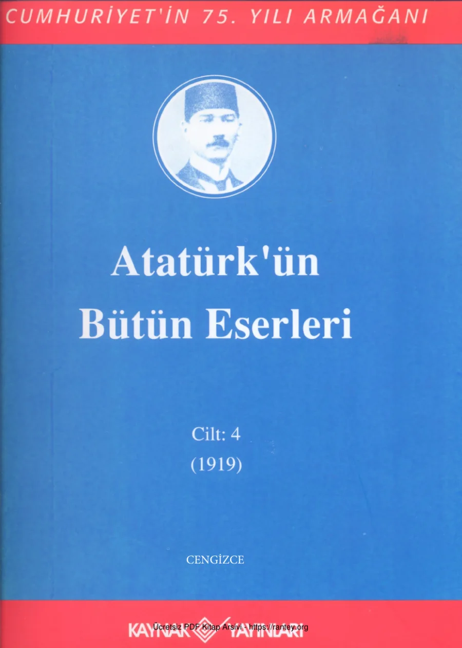 Atatürkün Bütün Eserleri 4 1919 kapak görseli