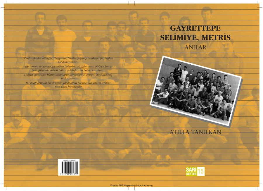 Atilla Tanılkan Gayrettepe Selimiye Metris Anılar TÜSTAV Sarı Defter kapak görseli