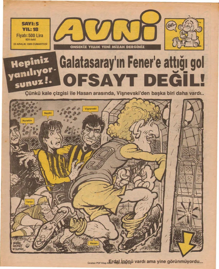 Avni Sayı 005 kitap kapağı