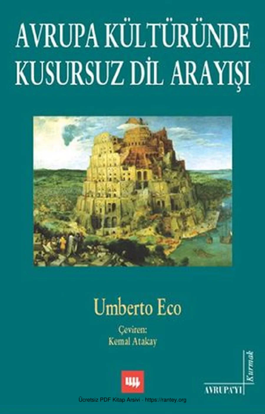 Avrupa Kültüründe Kusursuz Dil Arayışı Literatür Yayınları kapak görseli