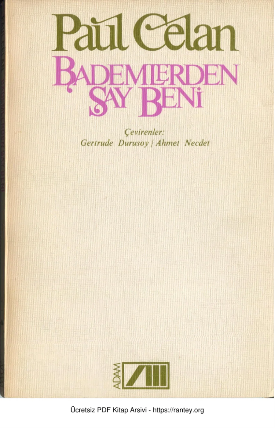 Bademlerden Say Beni kapak görseli