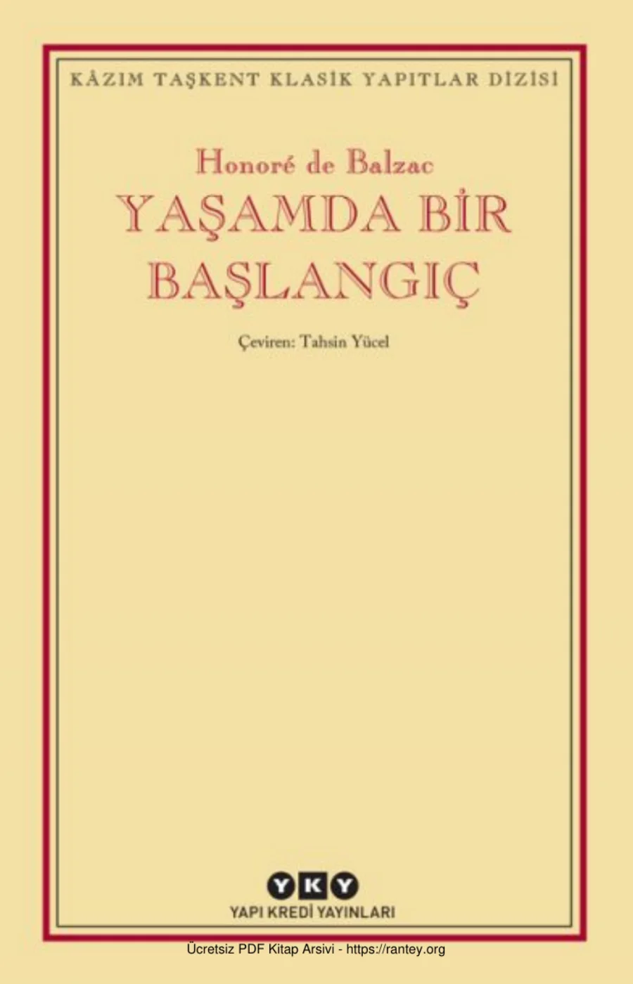 Balzac Yaşamda Bir Başlangıç kapak görseli