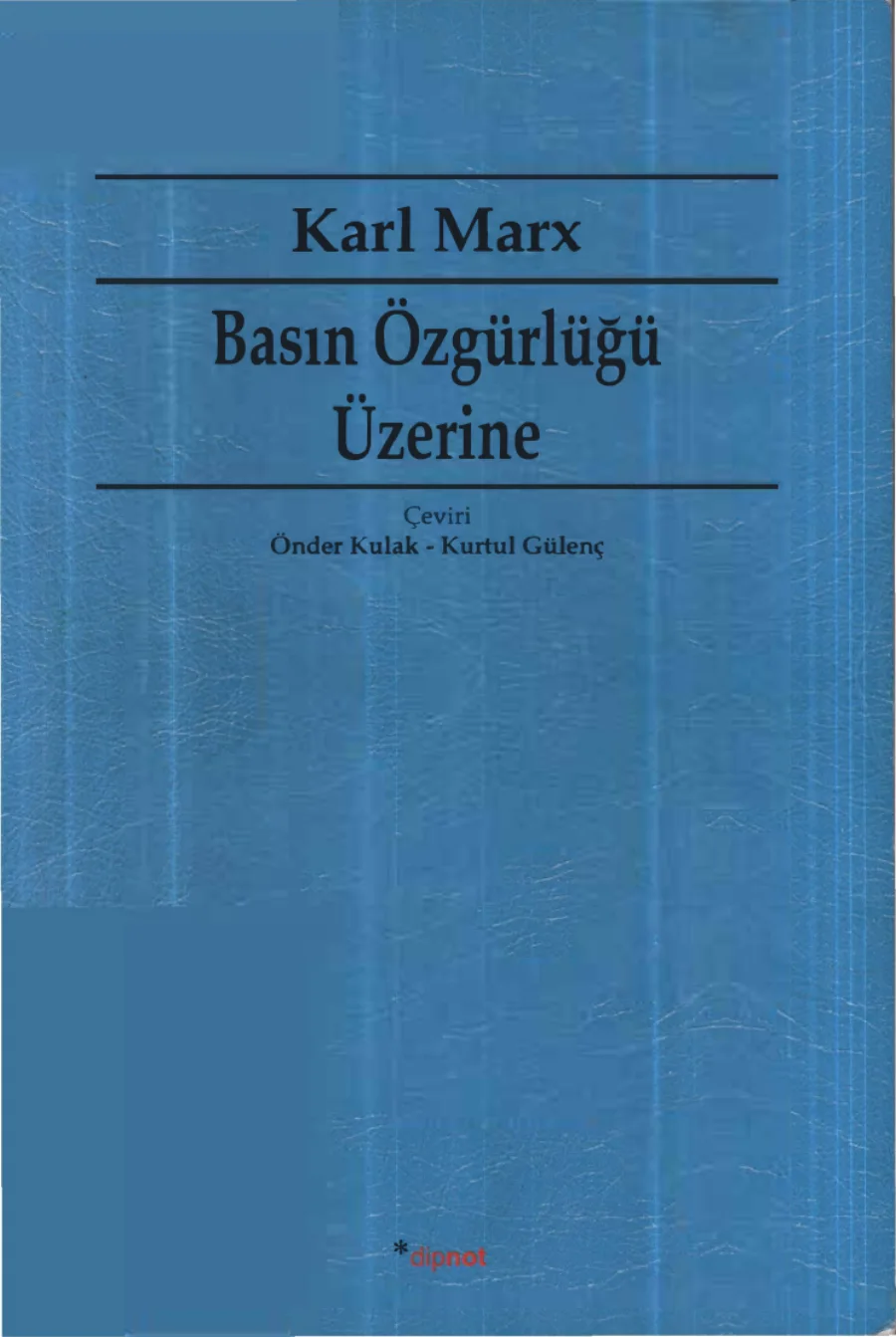Basın Özgürlüğü Üzerine kapak görseli