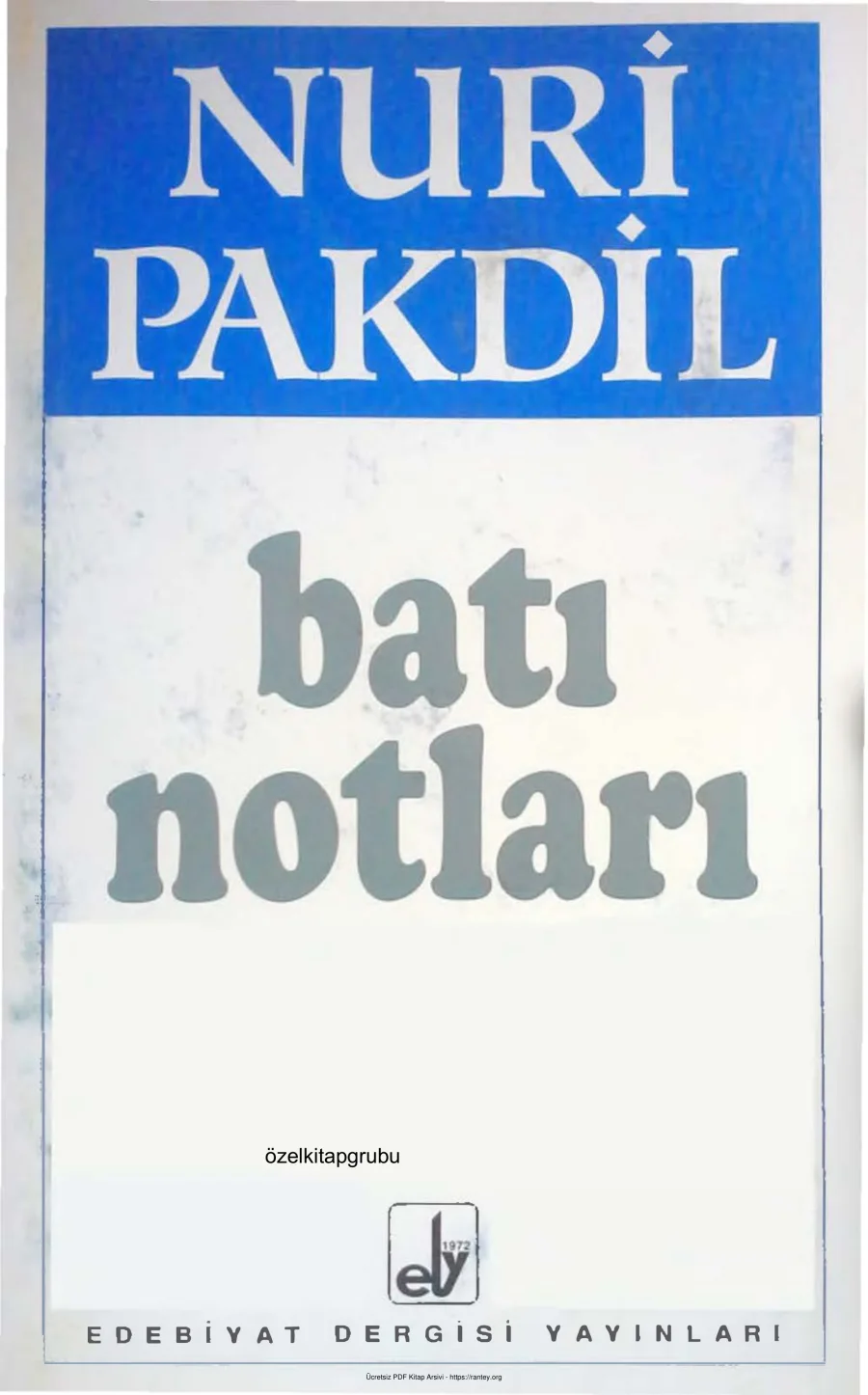 Batı Notları kapak görseli